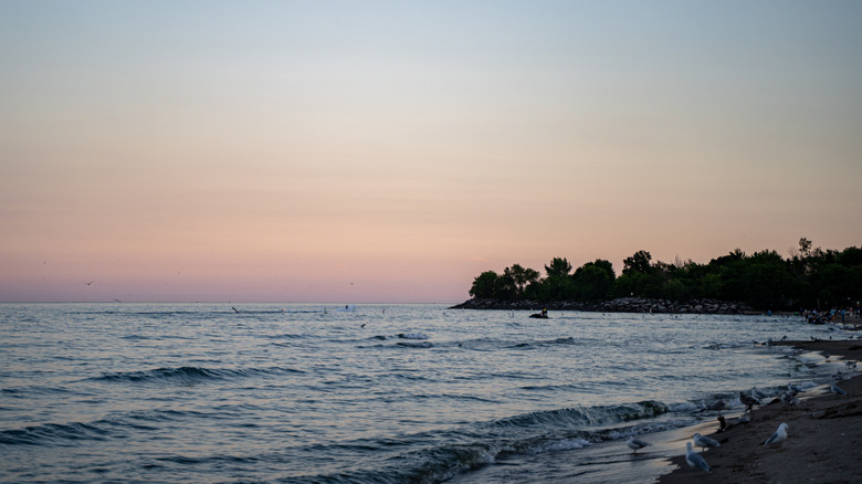 Sunset over Bluffer's Beach, Toronto