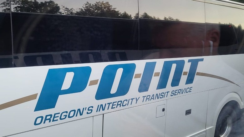 A side-view of the Point bus