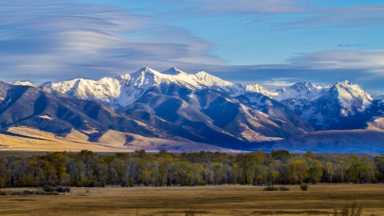 Madison Valley mountain range in Montana