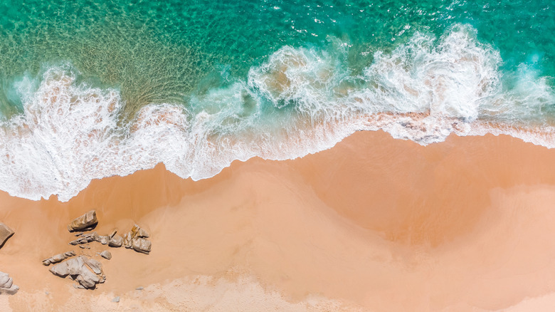 Aerial view of ocean  