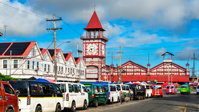 The colorful Stabroek Market in Georgetown, Guyana