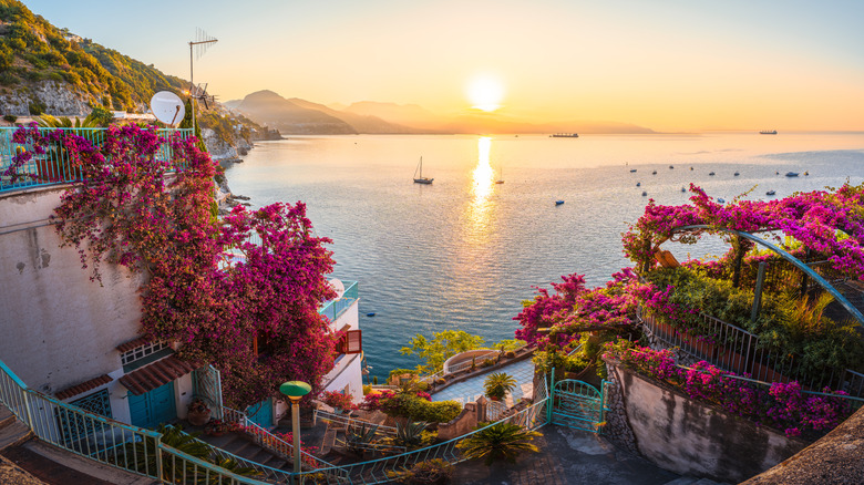 A sun rise in the Amalfi Coast
