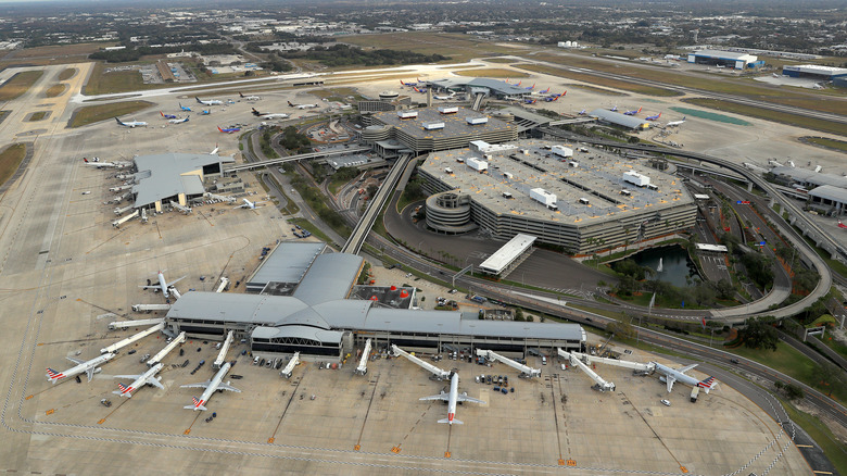 Aerial view of Tampa International Airport 