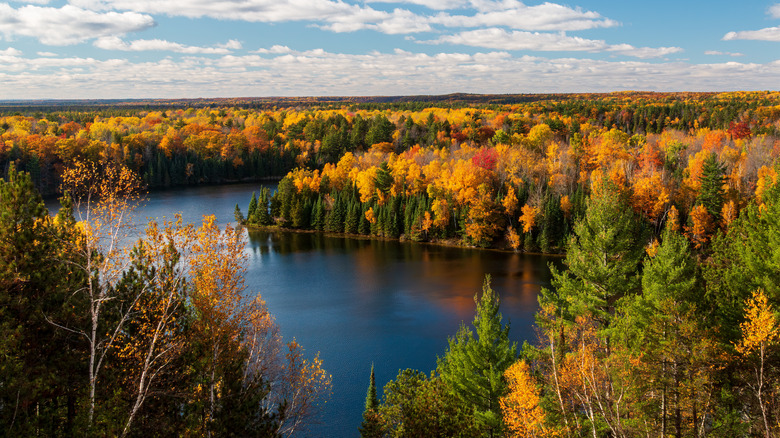 lake in autumn Oscoda Michigan