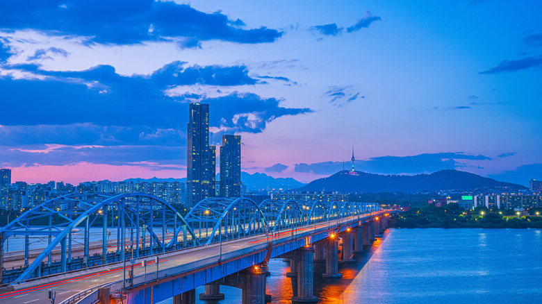 A view of Seoul across the Dongjak Bridge