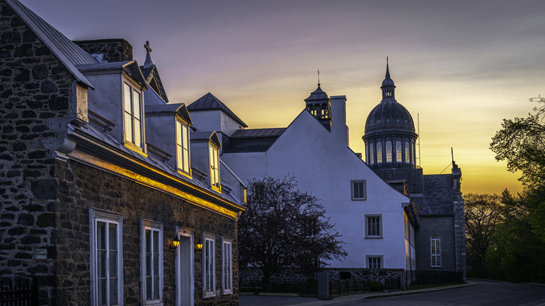 A sunset reflected on the Ursuline Monastery in Trois-Rivières, Quebec