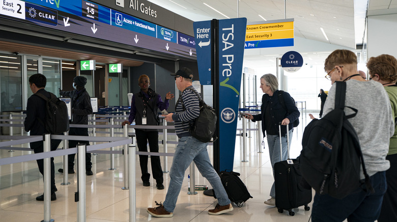 Travelers entering TSA PreCheck area