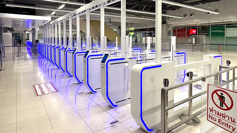 Automatic gates at Bangkok Airport