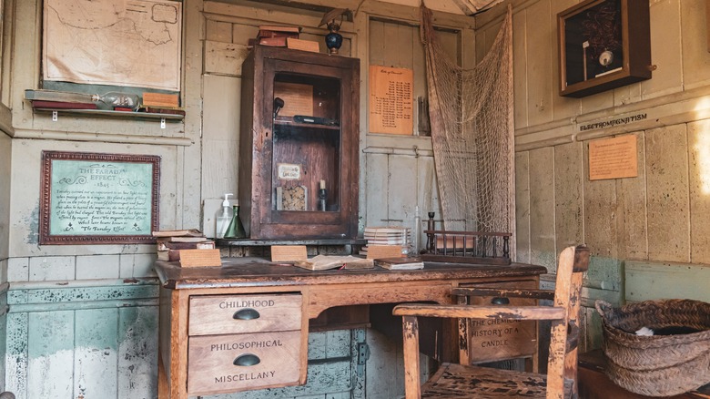 A work desk at The Faraday Effect in London, England