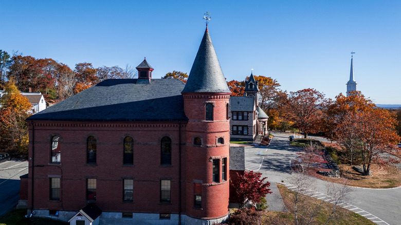 The old Town Hall in Princeton, Massachusetts, photographed in the fall.
