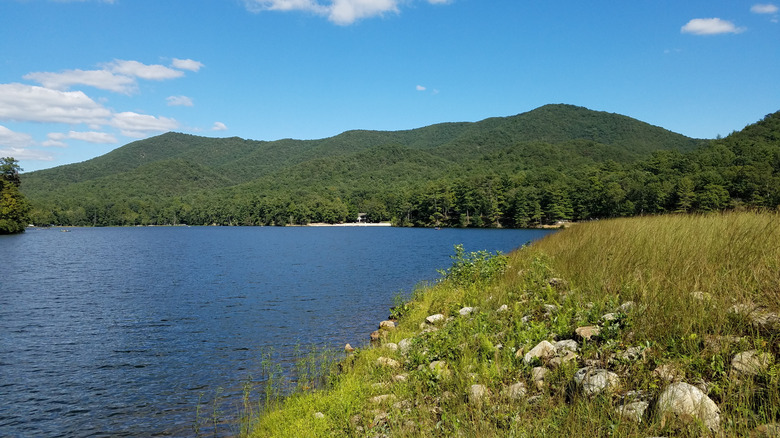 The lake in Douthat State Park