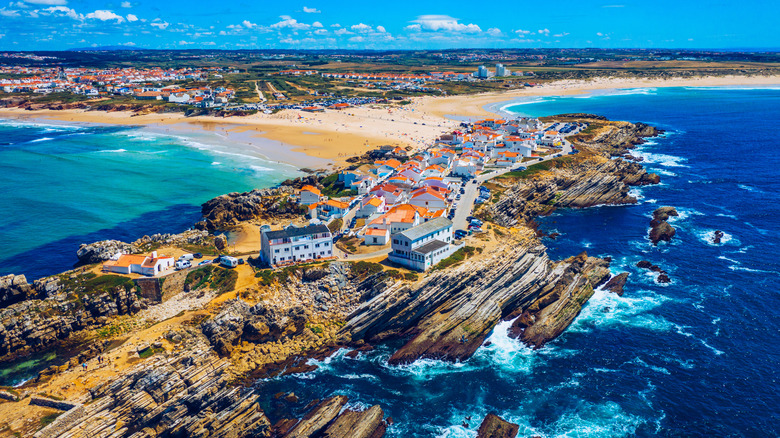 Aerial view of Baleal in Portugal