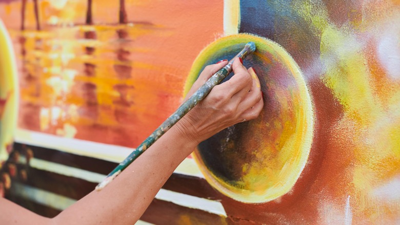 Artist unleashing their creativity