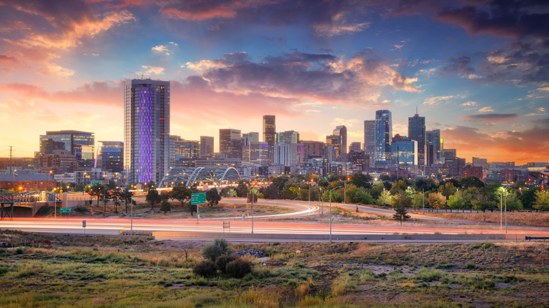 Denver Skyline at sunset