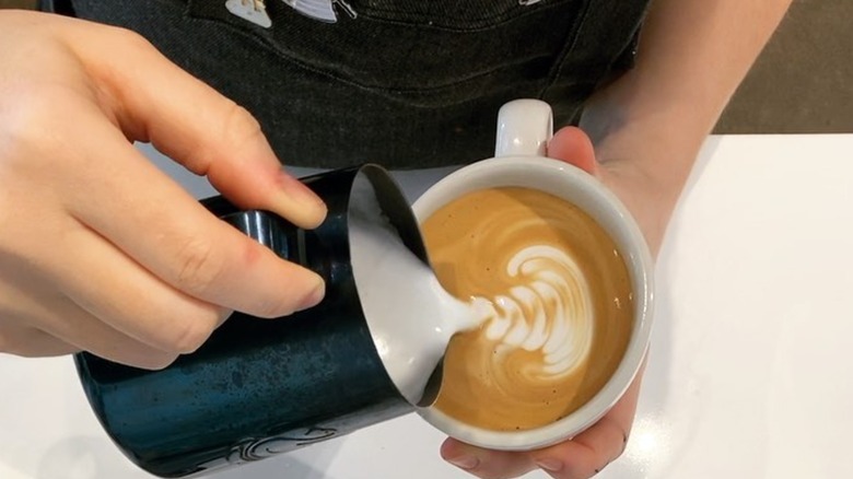 Coffee being poured by a barista at Sonder Cafe