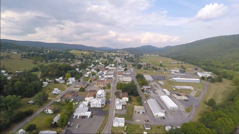 Arial view of Franklin, West Virginia