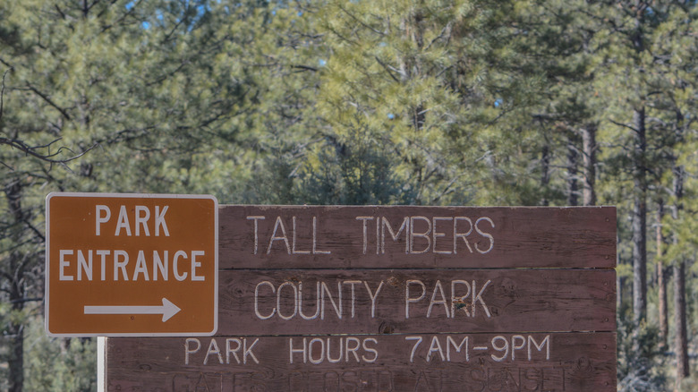 An entryway to Tall Timbers County Park near Heber-Overgaard, Arizona