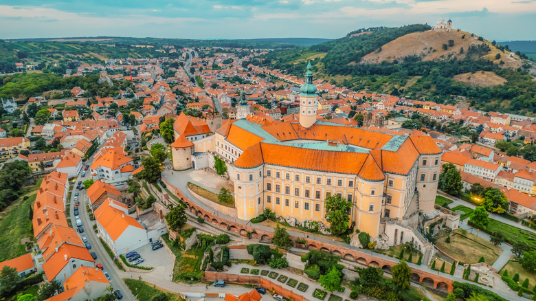 Mikulov castle and its surrounding buildings