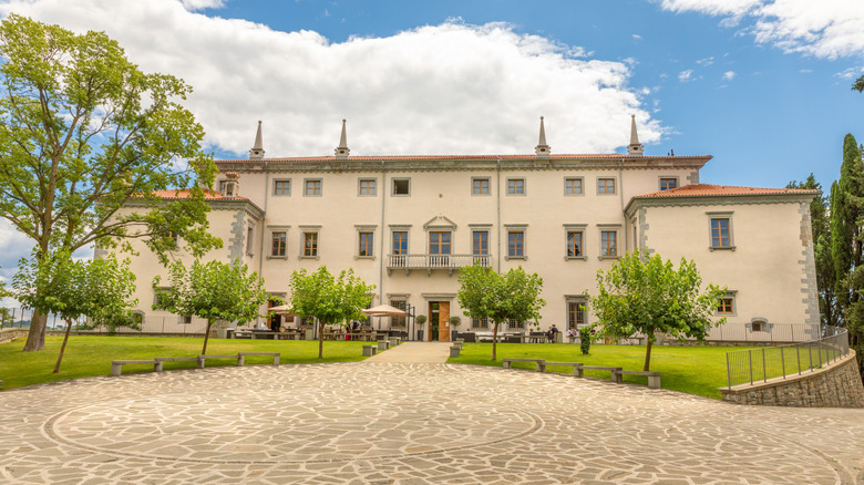 Vila Vipolže in Brdo, Slovenia, an historic villa that today is a restaurant, hotel, and event space