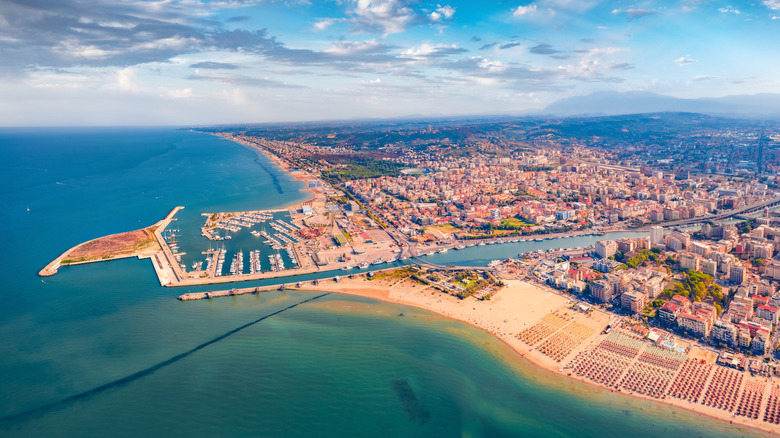 view of Pescara on the Adriatic Coast of Italy