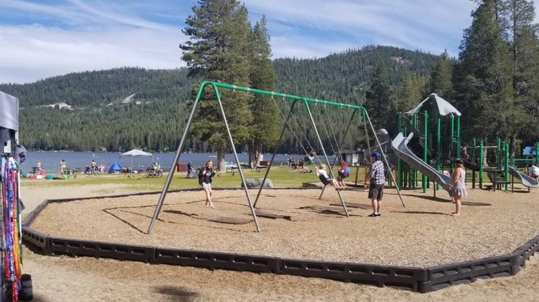 An image of the playground at West End Beach Park on Donner Lake