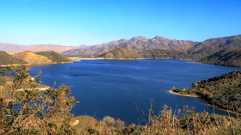 Silverwood Lake State Recreational Area on a sunny day in San Bernadino County, California