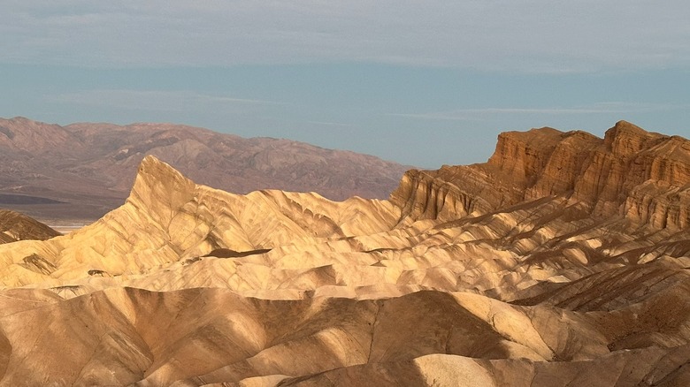 A view across Death Valley National Park's Golden Canyon from Zabriskie Point