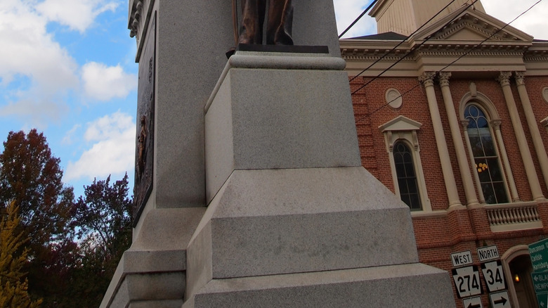 The Soldiers and Sailors Monument in the town square of New Bloomfield, Pennsylvania