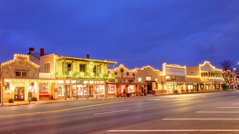 Downtown and Main Street in Fredericksburg Texas