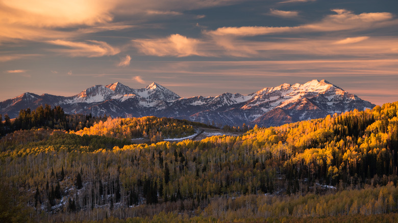 Wasatch Mountains in the sunlight