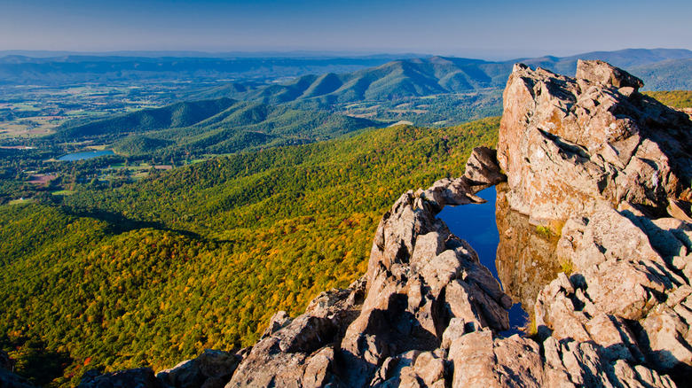 View of the Shenandoah Valley and Blue Ridge Mountains from Little Stony Man Cliffs, Shenandoah National Park