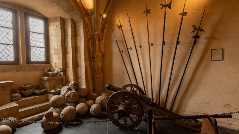 Weaponry room in Vianden Castle.