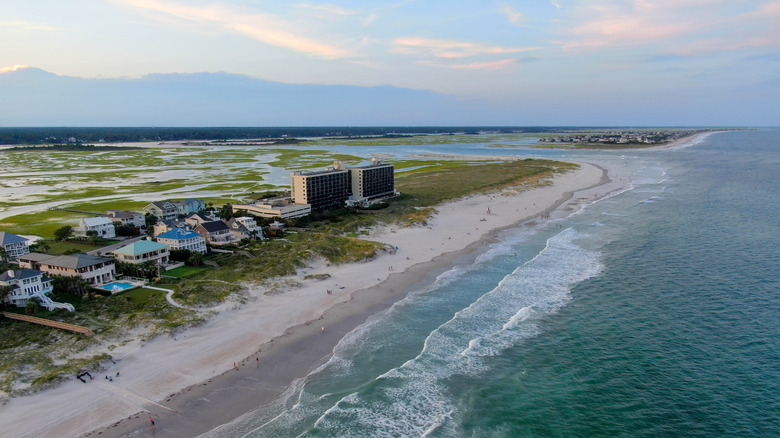 Northern end of Wrightsville Beach in North Carolina, called Shell Island