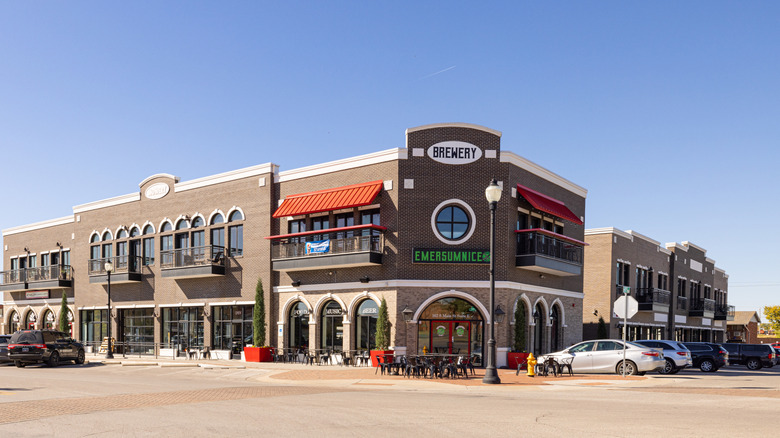 Business district in Owasso, Oklahoma