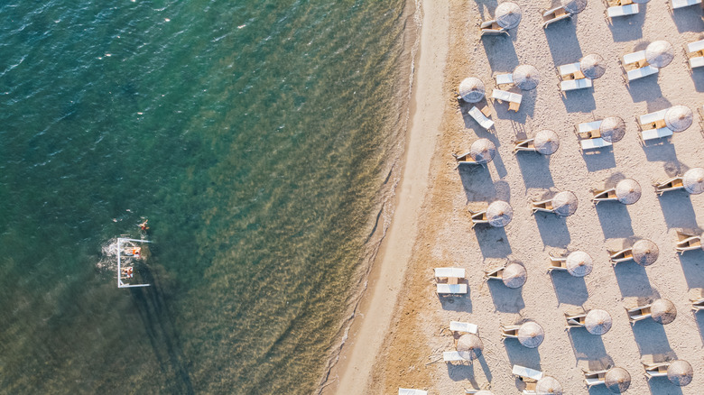Aerial view of Bodrum beach club
