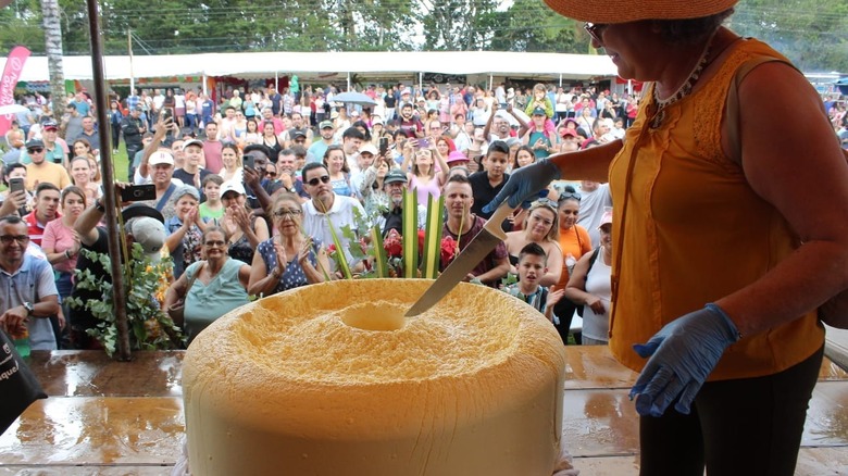 The famous Turrialba cheese at the annual cheese fair