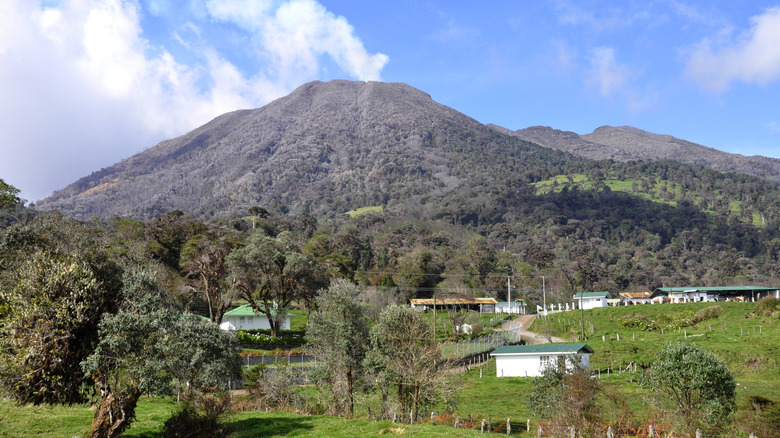 Farmhouse at the foot of the Turrialba Volcano in Costa Rica