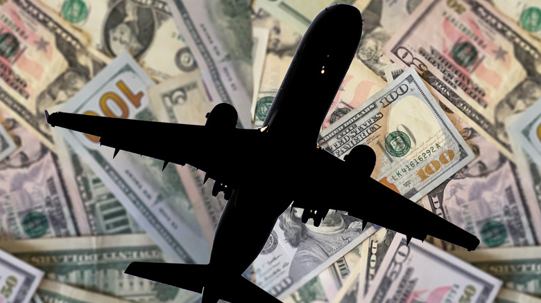 Plane over cash