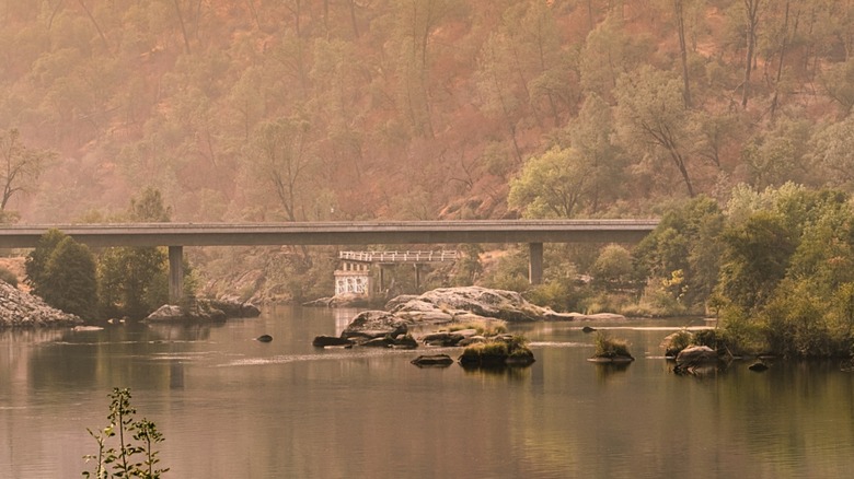Bridge over Wishon Reservoir in California