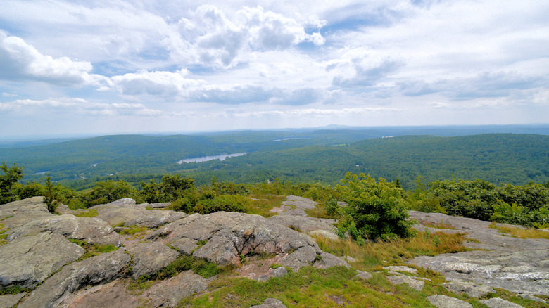 Hiking through Ashburnham State Forest in Massachusetts, United States