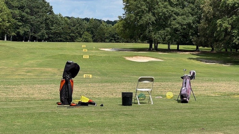 Golf clubs at Wendell Coffee Golf & Event Center