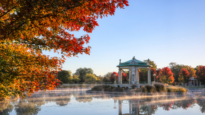 The Bandstand in St. Louis' Forest Park in autumn