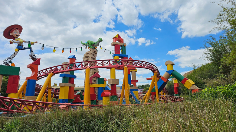 Toy Story Slinky Dog Dash roller coaster at Walt Disney World in Orlando, Florida, USA.