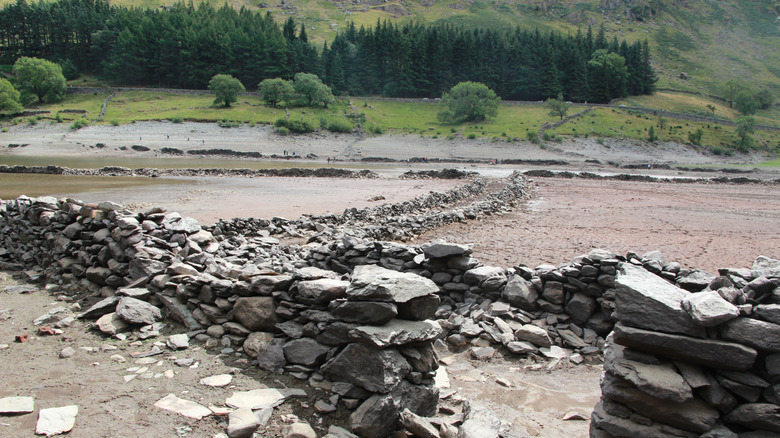Mardale underwater village at Haweswater, Cumbria