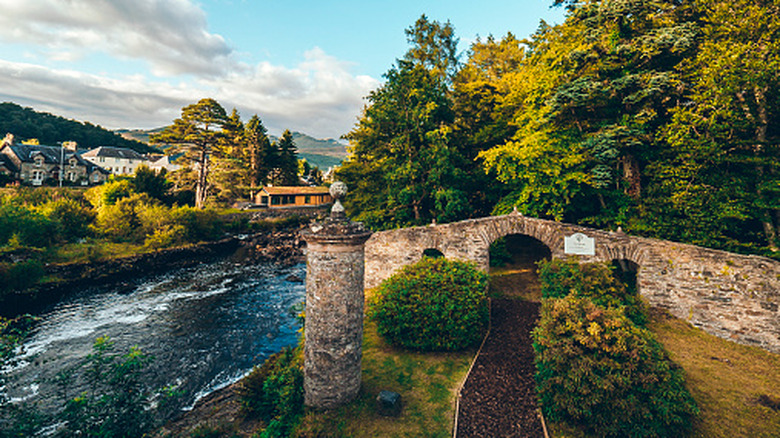 Historic village of Killin in Scotland