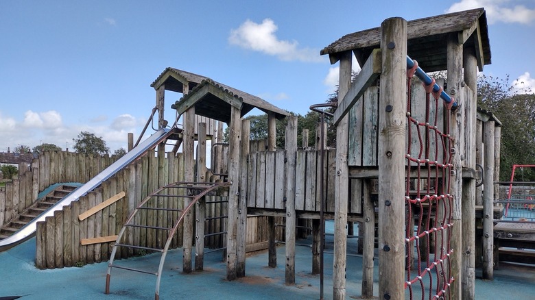 View of Ribchester Playground and its equipment