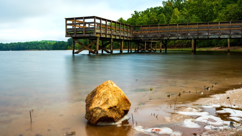 A fishing pier at Lake Varner in Georgia