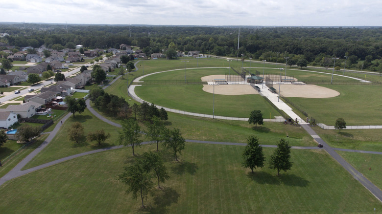 An aerial photo of Rohrman Park in Schererville, Indiana