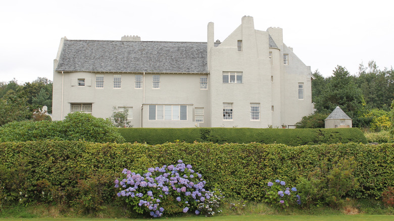A view of Hill House in Helensburgh, Scotland