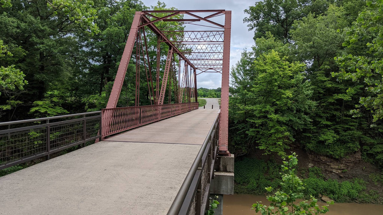 Bridge over Big Walnut Creek in McCloud Nature Park.